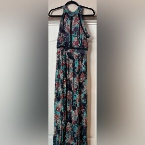 Angie Floral Halter Maxi Dress